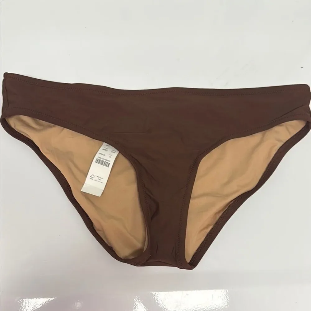 (2) J. Crew BRAND NEW Black & Brown Bikini Bottoms - NWT - Size Medium